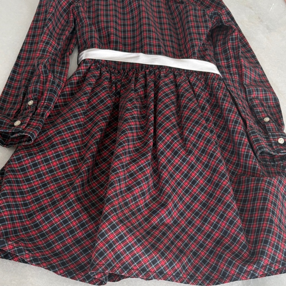 Ralph Lauren Red and Black Plaid Dress with White Accents Sz 6 - Picture 10 of 12